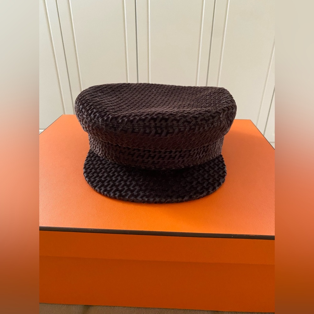 Hermes Vauban Velvet Hat
